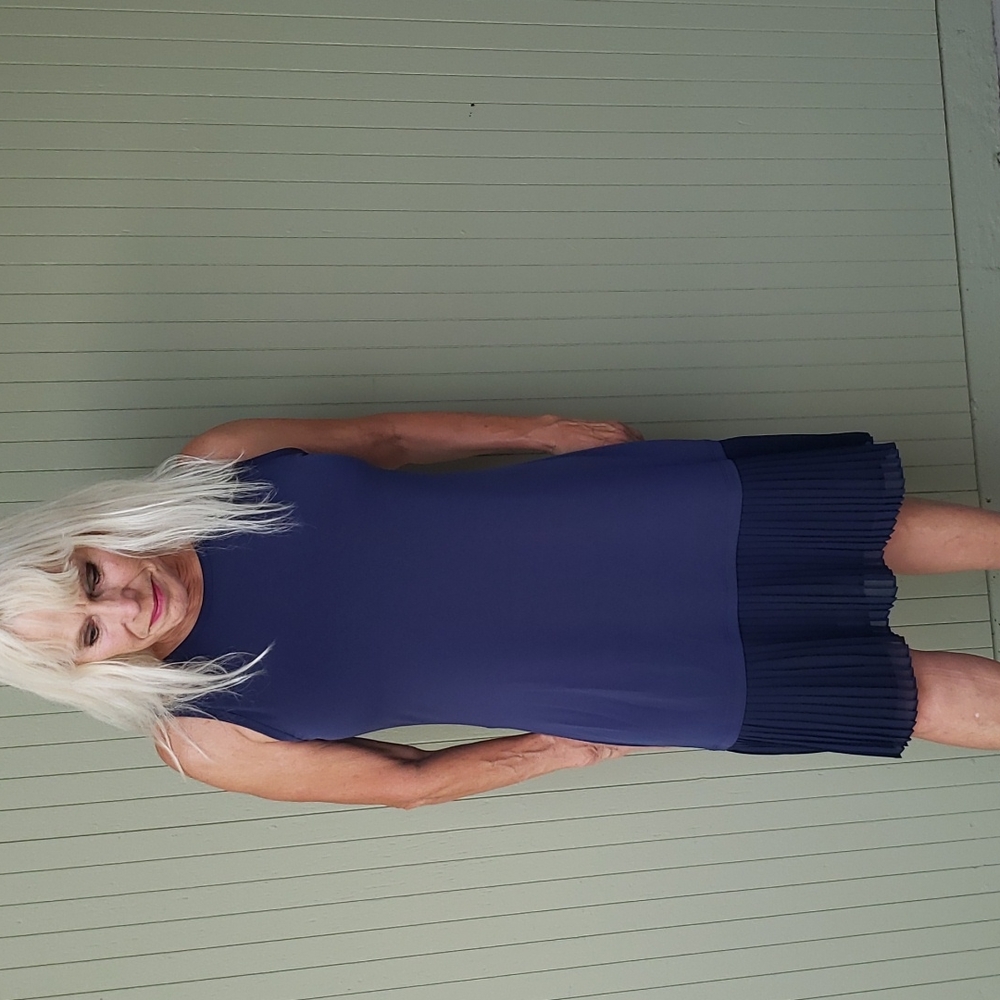 Michael Kors Navy Sleeveless Dress NWT